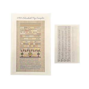 Historic PEI Embroidery Sampler Pattern (1795) Elizabeth Fry